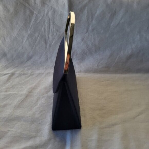 Vintage Blue Satin Mini Handbag - Picture 5 of 11